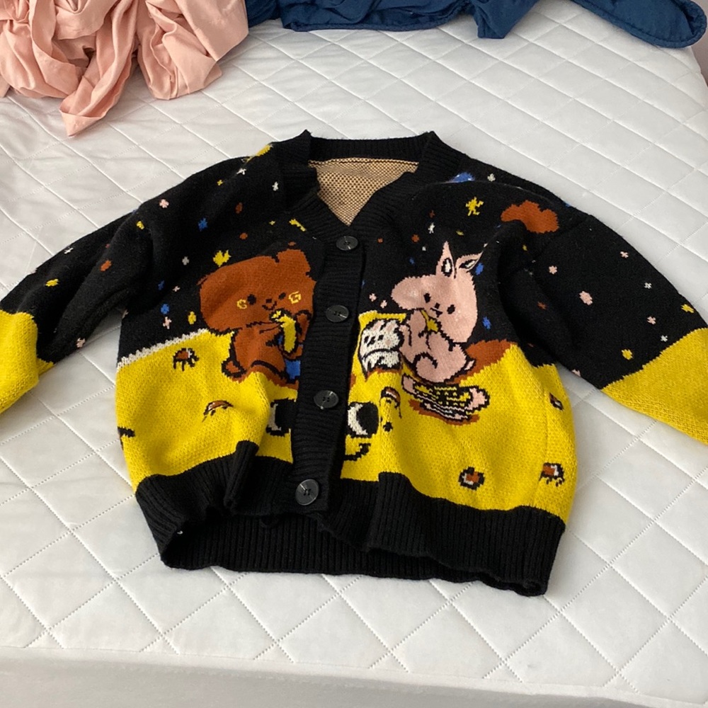 Space bear cardigan